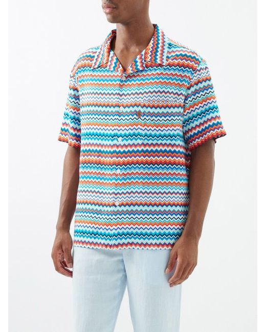 Missoni Mare Zigzag-print Poplin Shirt