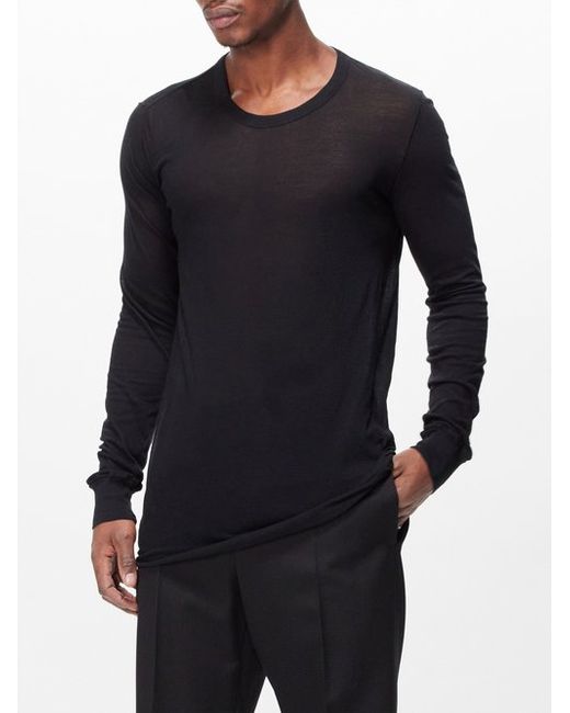 Rick Owens Basic Cotton Long-sleeved T-shirt