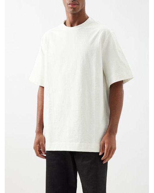 Jil Sander Textured Cotton-blend Jersey T-shirt
