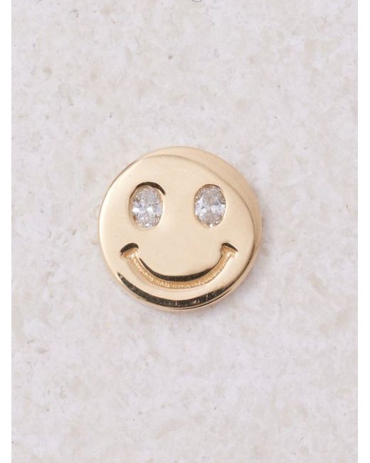 Loquet Smiley Large Diamond 18kt Gold Charm