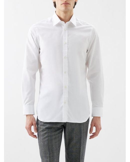 Dunhill Spread-collar Cotton Shirt
