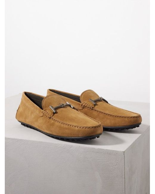 Tod's City Gommino Suede Loafers