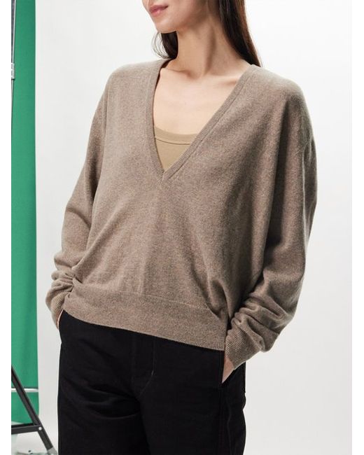Lemaire Deep V-neck Wool-blend Sweater