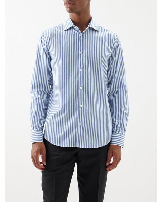Paul Smith Striped Cotton-poplin Shirt