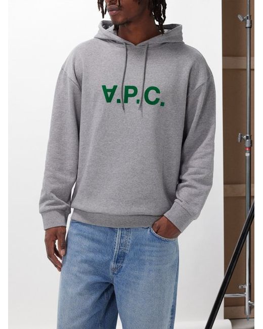 A.P.C. . Milo Vpc Logo-print Cotton-jersey Hoodie