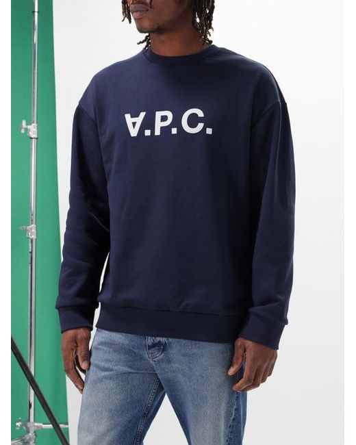 A.P.C. . Eliot Vpc Logo-print Cotton-jersey Sweatshirt