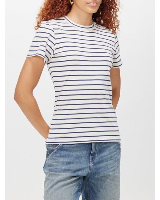 Nili Lotan Mariela Striped Cotton-jersey T-shirt