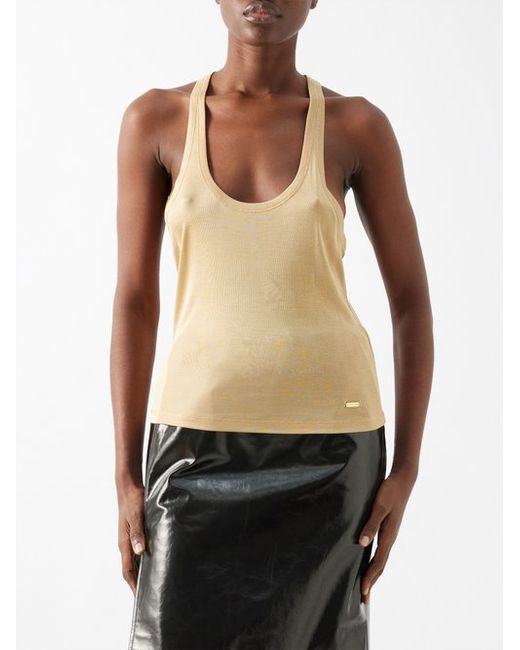 Tom Ford Ribbed Silk Knit-jersey Tank Top