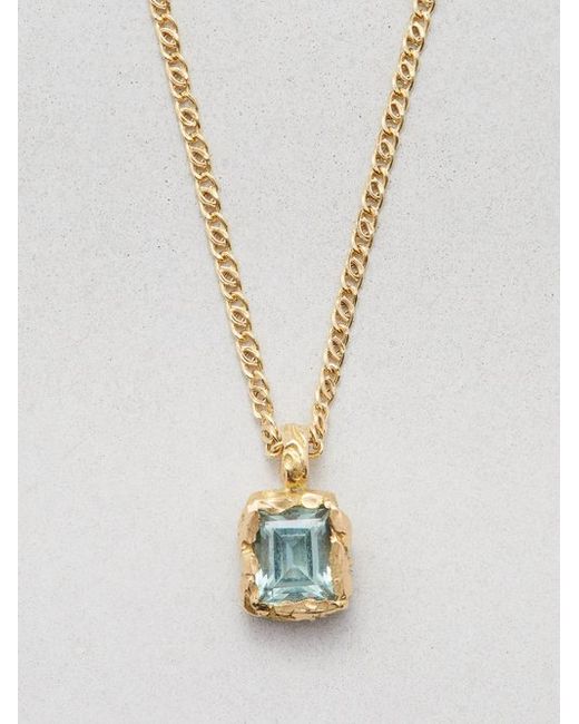 Healers Aquamarine 18kt Recycled Gold Necklace