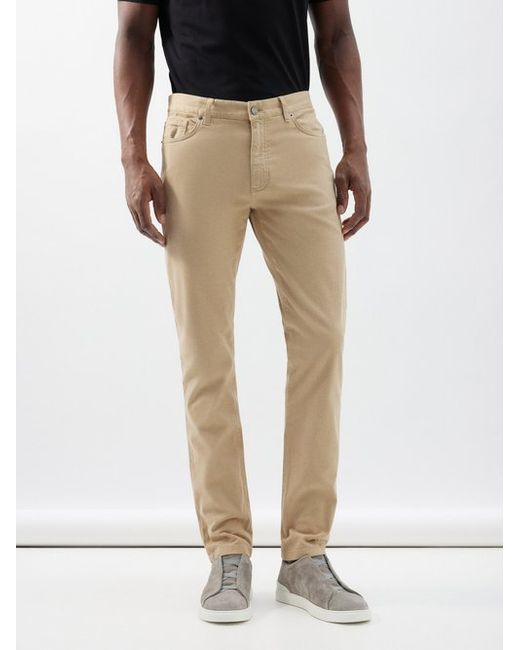 Z Zegna Cotton-blend Chino Trousers