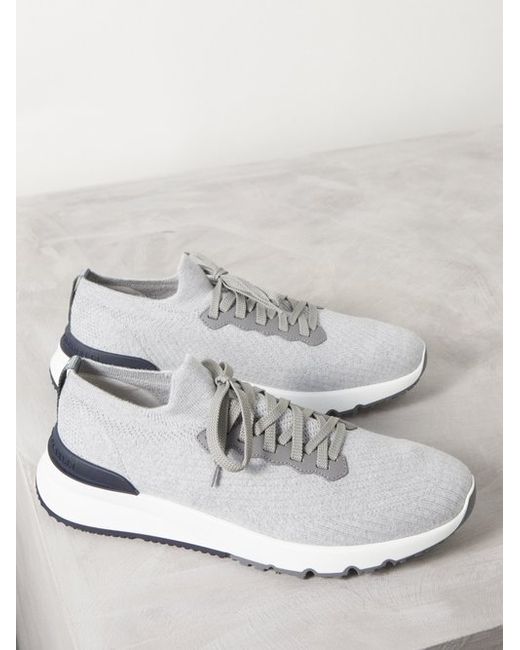 Brunello Cucinelli Knitted Mesh Low-top Trainers