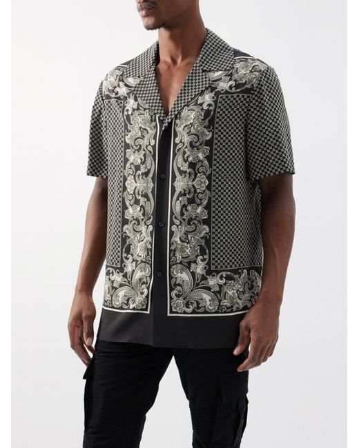 Balmain Paisley-print Viscose Short-sleeved Shirt