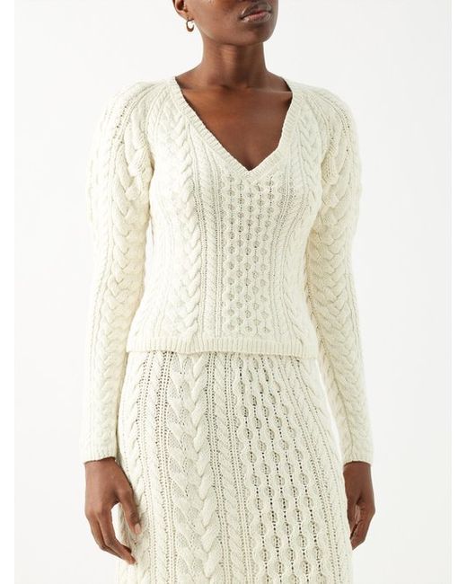 Gabriela Hearst Arwel Cable-knit Cashmere Sweater