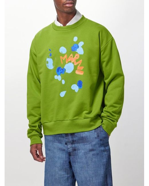 Marni Dripping Flower Organic-cotton Sweatershirt