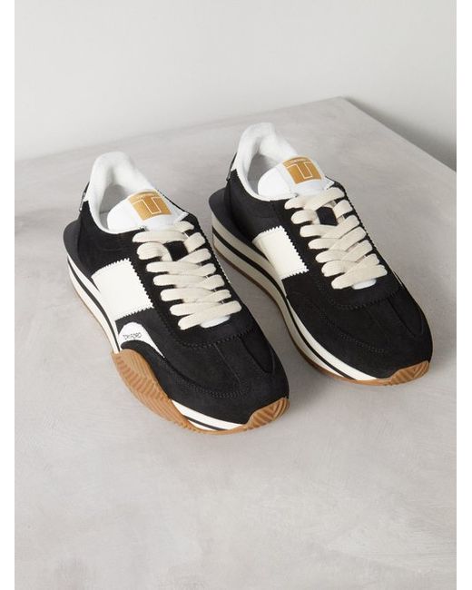 Tom Ford James Raised-sole Suede Trainers