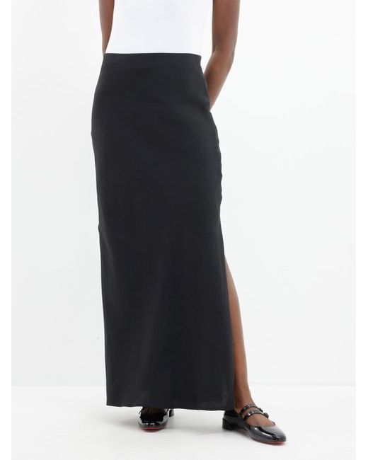 Brunello Cucinelli Side-slit Twill Midi Skirt