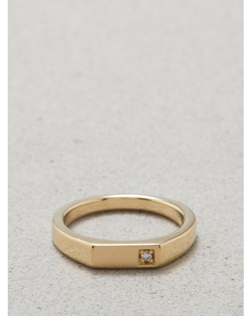 Miansai Slim Geo Diamond 14kt vermeil Ring