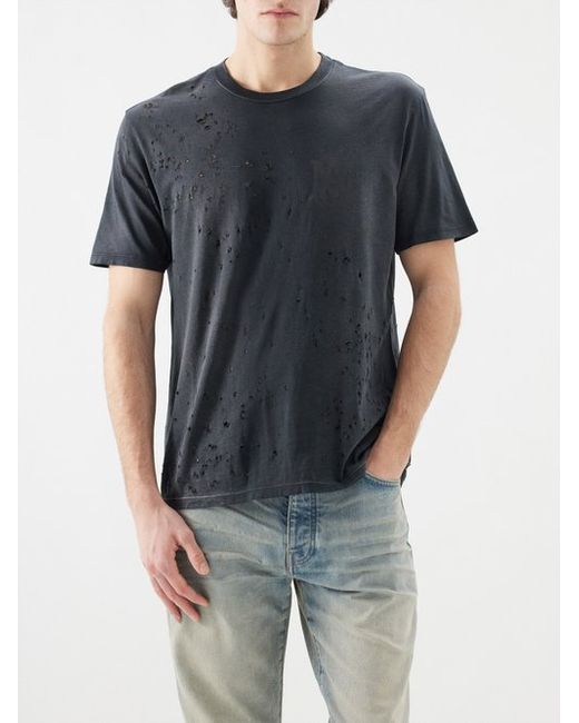 Amiri Shotgun Distressed Cotton-jersey T-shirt