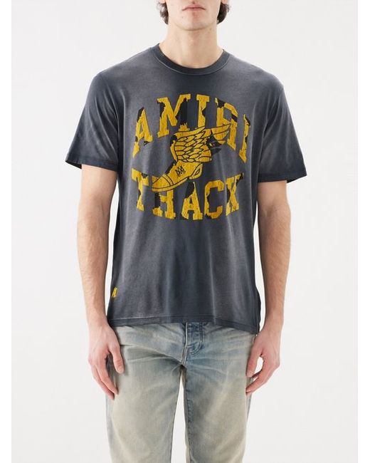 Amiri Track-print Cotton T-shirt