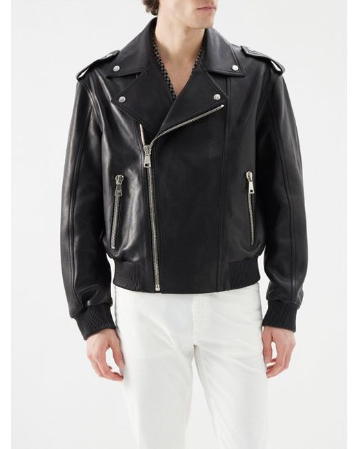 Balmain Leather Bomber Jacket