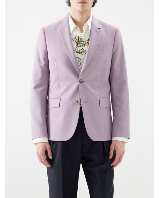 Paul Smith Single-breasted Wool And Mohair Blend Suit Jacket