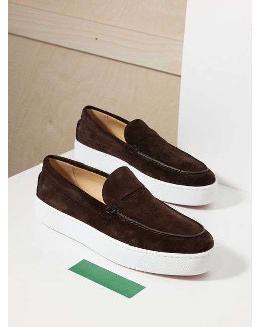 Christian Louboutin Paqueboat Suede Loafers