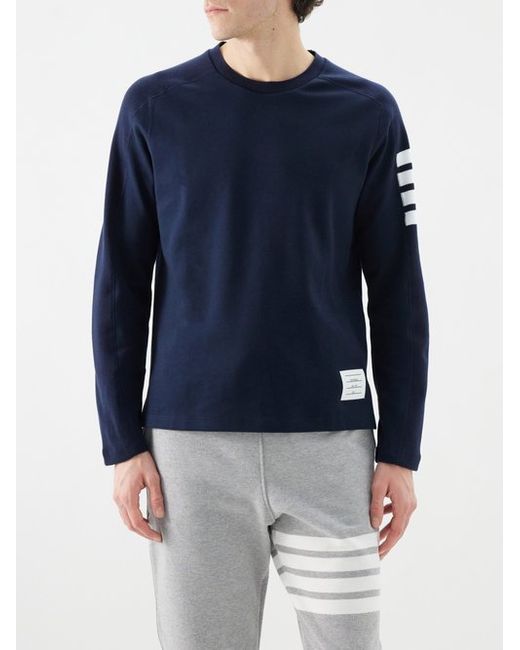 Thom Browne -bar Cotton-jersey Long-sleeved T-shirt