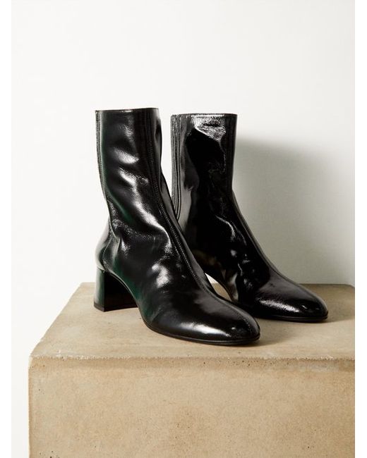 Aquazzura Saint Honore 50 Patent-leather Ankle Boots