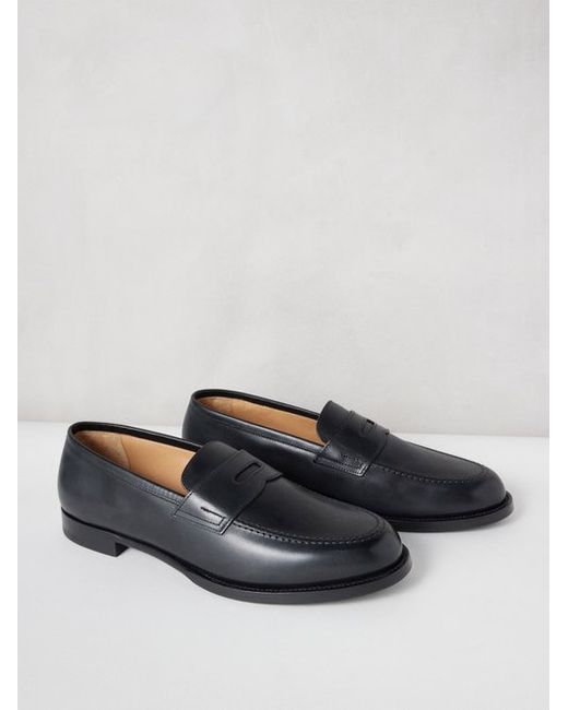 Dunhill Audley Leather Penny Loafers