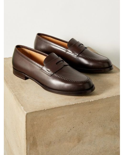Dunhill Audley Leather Penny Loafers