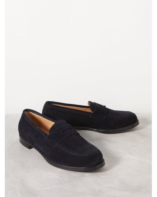 Dunhill Audley Suede Penny Loafers