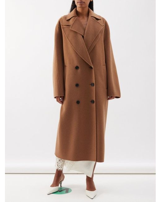 Róhe Layered-lapel Wool Double-breasted Coat
