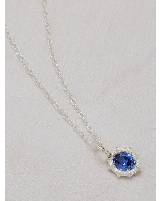 Bleue Burnham Mini Bamboo Sapphire Sterling Necklace