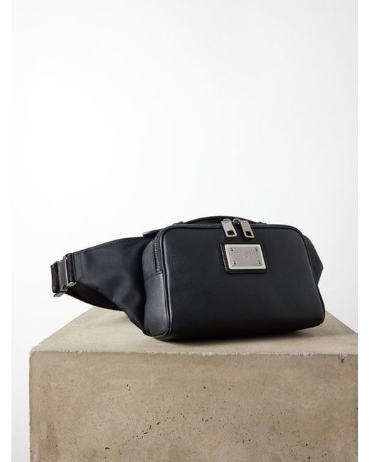 Dolce & Gabbana Embossed Logo-plaque Leather Belt Bag