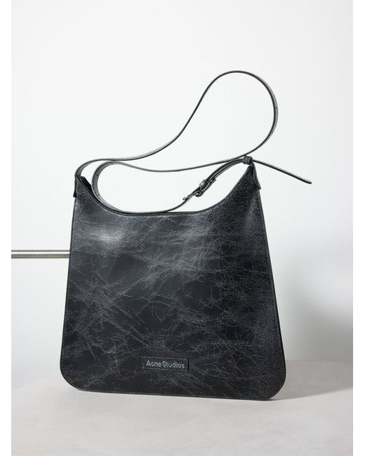 Acne Studios Platt Cracked-leather Hobo Shoulder Bag