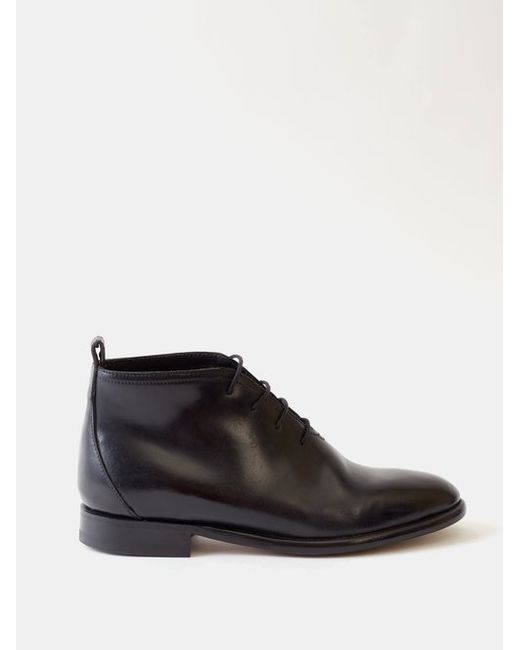 The Row Grant Lace-up Leather Ankle Boots