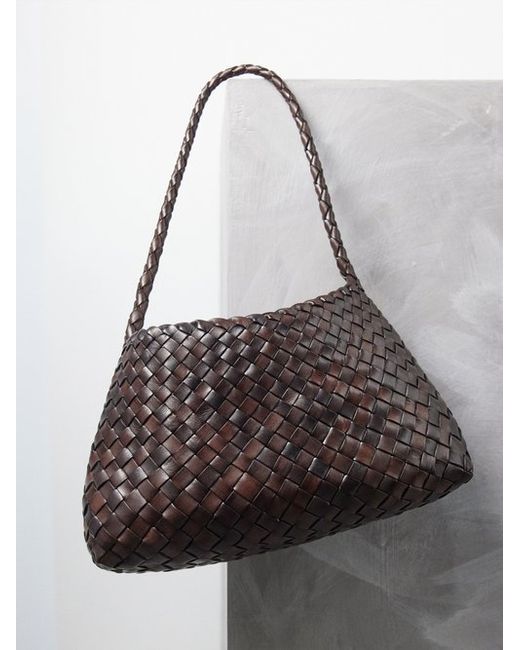 Dragon Diffusion Santa Rosanna Small Woven-leather Shoulder Bag