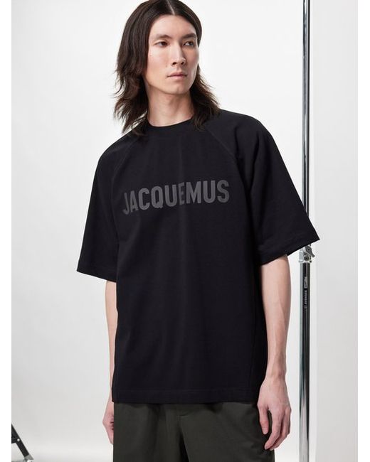 Jacquemus Typo Raglan-sleeved Cotton-blend T-shirt