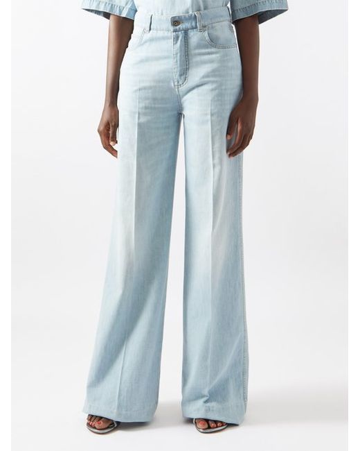 Bottega Veneta Bleached Wide-leg Jeans
