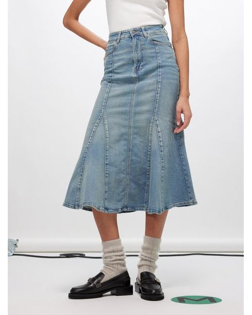Ganni Organic-blend Midi Skirt
