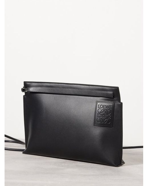 Loewe T Pouch Anagram-debossed Leather