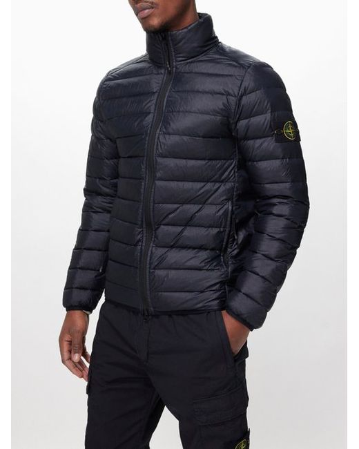 Stone Island Logo-patch Quilted Down Jacket