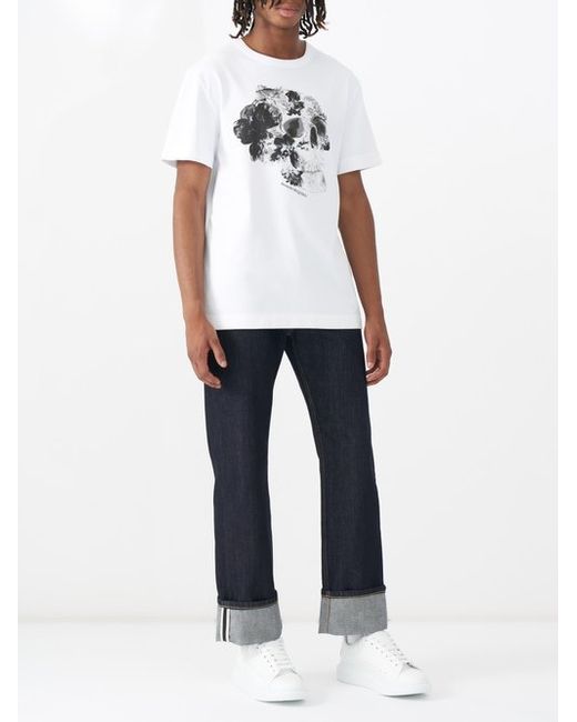 Alexander McQueen Skull-print Cotton-jersey T-shirt