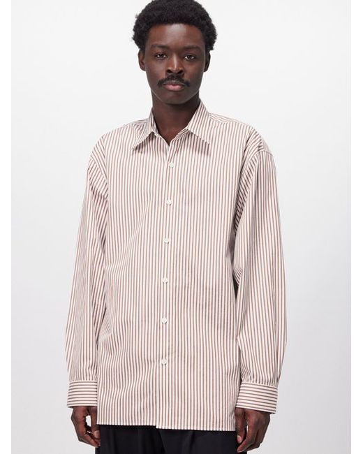 Dries Van Noten Calander Oversized Striped Cotton-poplin Shirt