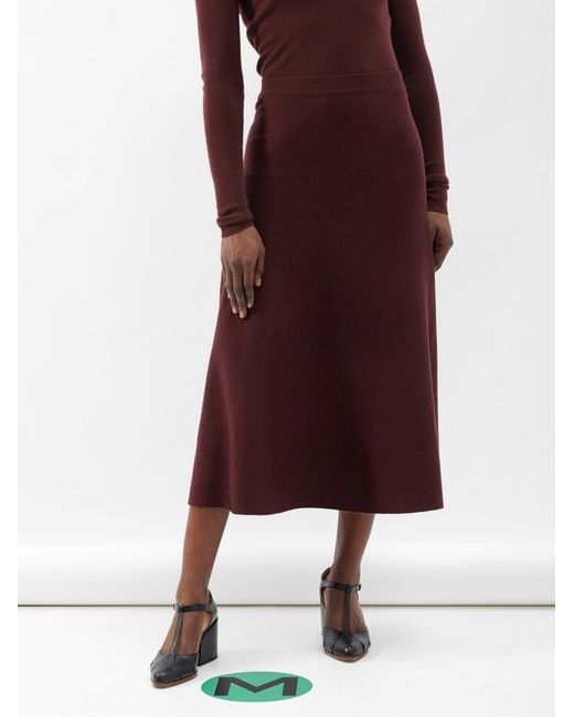 Gabriela Hearst Freddie High-rise Wool-blend Midi Skirt