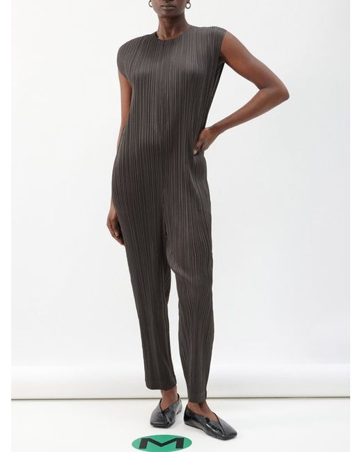 Pleats Please By Issey Miyake Round-neck Technical-pleated Jumpsuit