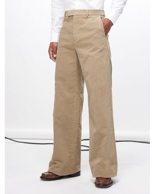 Gucci Peached-cotton Wide-leg Trousers