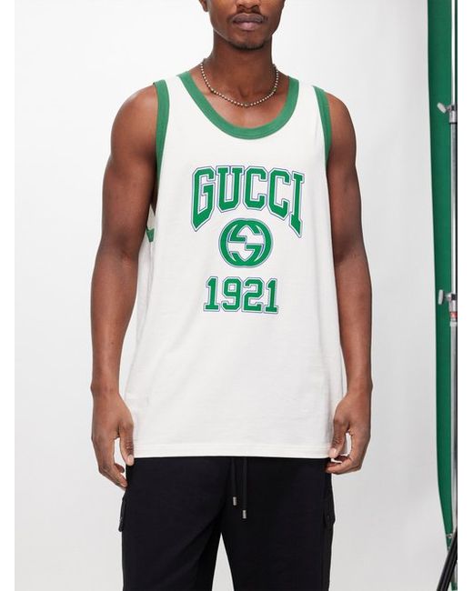 Gucci Logo-print Cotton Tank Top