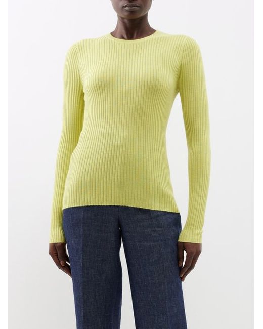 Gabriela Hearst Emma Ribbed Cashmere-blend Sweater