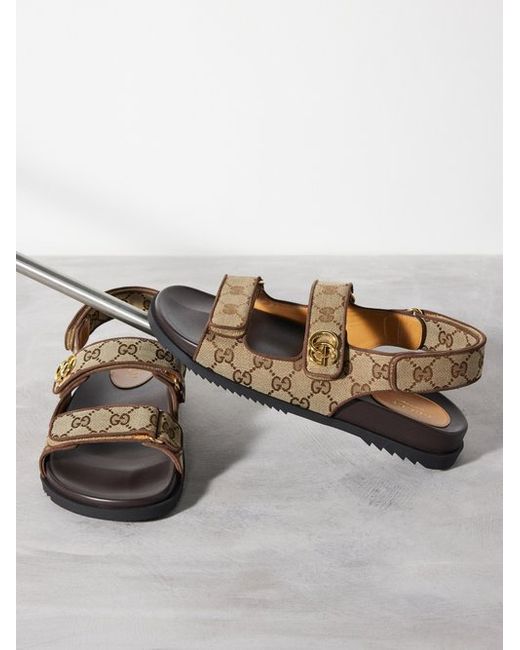 Gucci Moritz Gg Supreme Flat Sandals